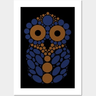 Bronze and Blue Owl Posters and Art